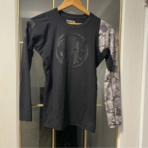 Black and Gray Long Sleeve Women's Tee